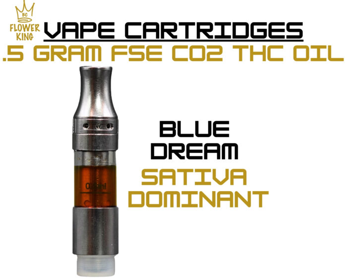FSE Co2 OIL VAPE CARTRIDGE <br> BLUE DREAM (.5 GRAM) <br> SATIVA DOMINANT - Image 1
