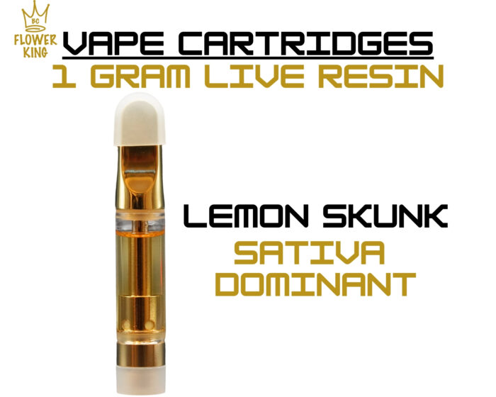 LIVE RESIN VAPE CARTDIDGE <br> LEMON SKUNK (1 GRAM) <br> SATIVA DOMINANT - Image 1