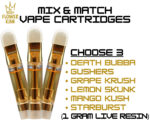 Mix & Match <br> 3 x 1g Live Resin Cartridges