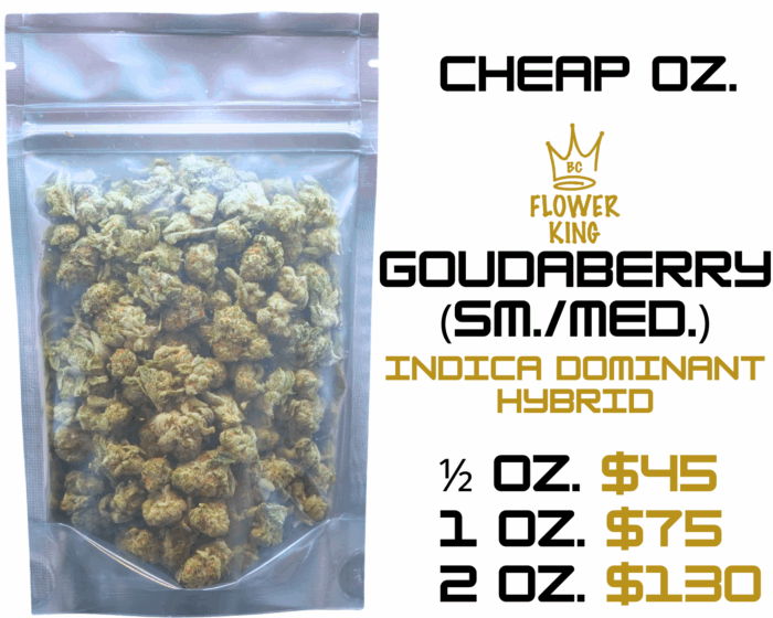 AAA <br> GOUDABERRY (SM. / MED.) <br>  INDICA DOMINANT HYBRID - Image 1