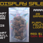 ** OUNCE SALE ** <br> Purple Fruit Loops  <br> BUY THE DISPLAY MODEL