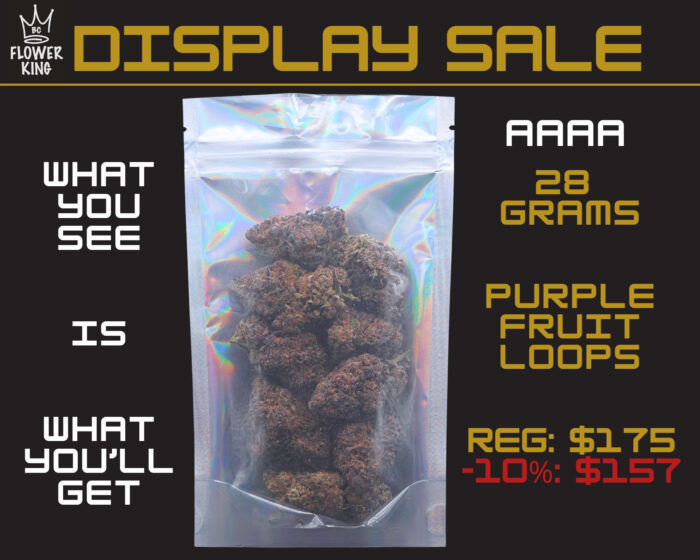 ** OUNCE SALE ** <br> PURPLE FRUIT LOOPS  <br> BUY THE DISPLAY MODEL - Image 1