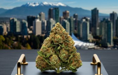 A premium, trichome-covered cannabis bud from BC Flower King, representing the top weed and cannabis product delivery dispensary in Vancouver, BC.
